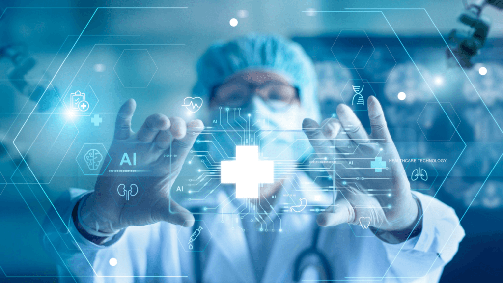 Doctor using AI for healthcare